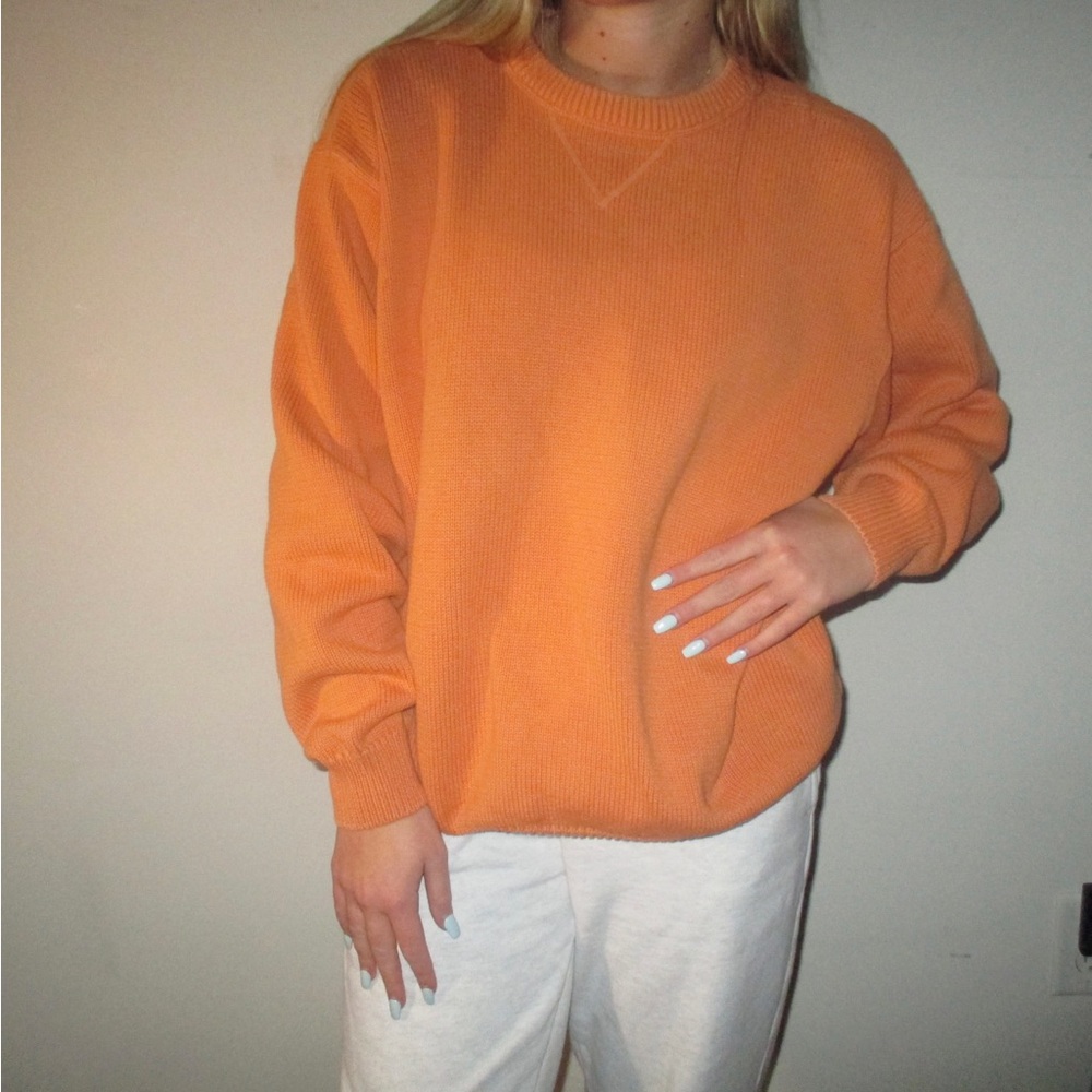 Durable and warm orange sweater size large